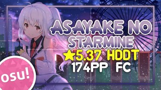 [osu!] ★5.37 HDDT Asayake no Starmine - Imai Asami | 174PP FC [Replay]
