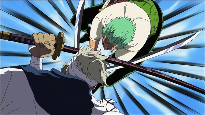 Battle for the Fall Water, Shimotsuki Ryoma VS Zoro