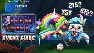 HOW MUCH? HOW TO GET DIGGIE FAIRYTALER EPIC SKIN? | LUCKY FLIP EVENT GUIDE - MLBB