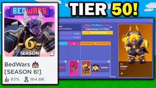 SEASON 6 MAXED BATTLEPASS!! (tier 50) | Roblox Bedwars Season 6 Update