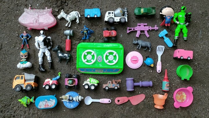Mencari Mainan Anak Excavator, Mobil Konstruksi, Mobil Dump Truk, Super Power, Superman