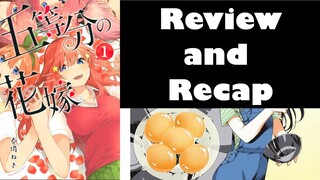 Quintessential Quintuplets volume 1 review and recap