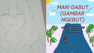 drawing for elaina | series: gabut (gambar ngebut)