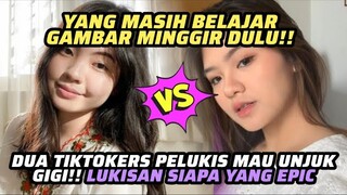 Erika Richardo vs Eva Alicia: Adu Pelukis TikTokers! Lukisan Siapa Lebih Bagus? | PanSos Kap #short