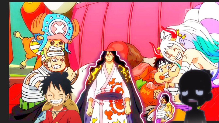 moments pesta perjamuan Kru luffy di Negeri Wano