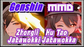 [Genshin  MMD]  Zhongli/ Hu Tao  [Jabawokki Jabawokka]