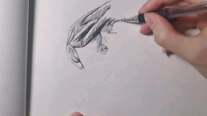 One stroke, white hair, five...