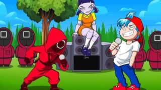【Poppy Playtime】鱿鱼游戏_FNF男朋友对粉红色士兵