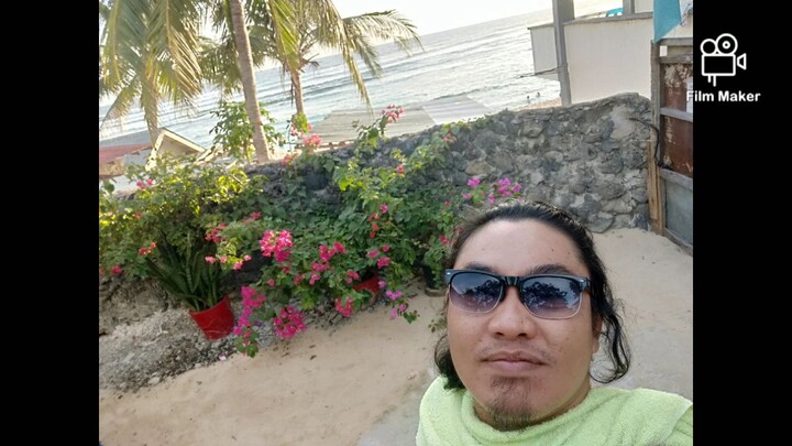 happy moments in bolinao beach wight sand.