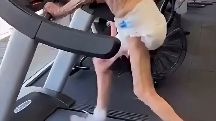 grand pa at gym