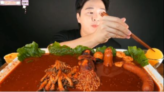 Hải sản cay phần 5 #mukbang