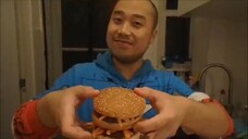 Asmr Eating Sounds - McDonalds Big Mac Vegan Homemade With A Twist, Orange Bell Pepper And Carrots
