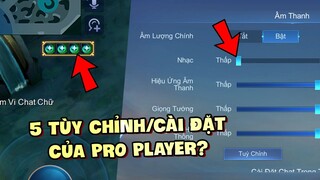 Tốp Mỡ | 5 TÙY CHỈNH/CÀI ĐẶT GAME CỦA PRO PLAYER GIÚP BẠN LÊN TRÌNH RÕ RỆT?! | MLBB