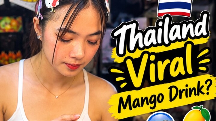 Thailand viral mango drink 🇹🇭| เครื่องดื่มมะม่วงสุดฮิตในไทย | Minuman mangga viral dari Thailand