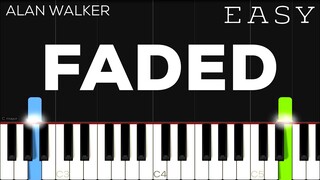 Alan Walker - Faded | EASY Piano Tutorial