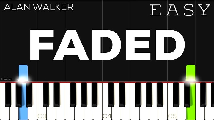 Alan Walker - Faded | EASY Piano Tutorial