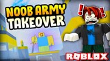 Commanding ALL Noobs!! in Noob Army Tycoon  [ROBLOX]