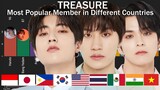 [UPDATED] Treasure - Most Popular Member in Different Countries with Worldwide since Debut