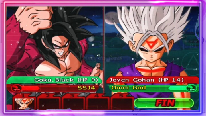 GOKU BLACK SSJ4 VS JOVEN GOHAN OMNI GOD - DB MOD ANDROID GAMEPLAY
