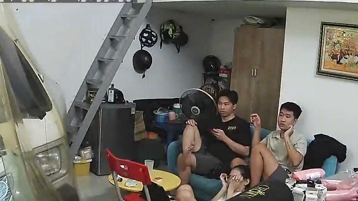 I was playing games at home when suddenly a car came running in.