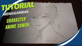 Menggambar Character Anime Cowok Simple