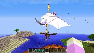 Sunlight Dragon VS Fire Dragon | Minecraft