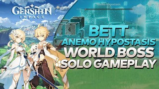 Genshin Impact World Boss Gameplay | How to beat Anemo Hypostasis "Bett" Field Boss