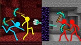 Stickman vs Minecraft  ⚡ (orang lidi Cartoon) Animation VS Minecraft animasi vs minecraft