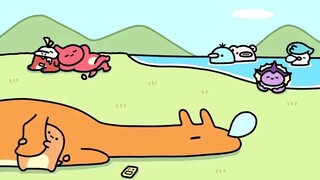 [Pokemon Versi Q] Charmander mencari perhatian Charizard