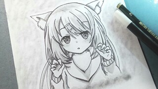 Cara menggambar anime loli cute | how to draw anime