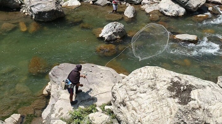 Cast Net Fishing in Nepal Himalayan Trout Fishing with Handmade Cast Net |