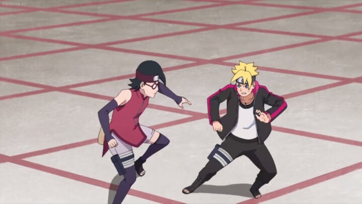 Sarada Fights Against Boruto And Mitsuki