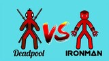 DEADPOOL vs IRONMAN | Supreme duelist stickman Fighting
