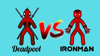 DEADPOOL vs IRONMAN | Supreme duelist stickman Fighting