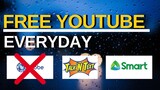 FREE YOUTUBE EVERYDAY SA SMART/TNT/SUN