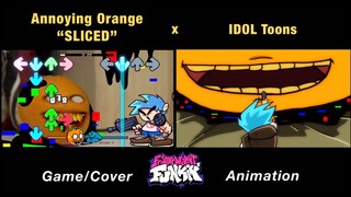 Corrupted “SLICED” (V4) But Everyone Sings It | Annoying Orange x Learn With Pibby x FNF Animation