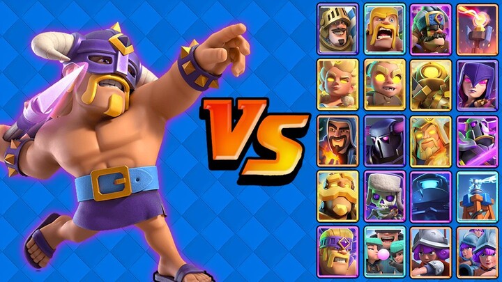 Elite Barbarians Evo vs All Cards | Clash Royale