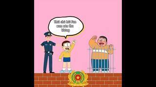 Nobita gọi Cảnh Sát đến bắt Chaien vào tù #đoraemon #doraemon #xuhuong