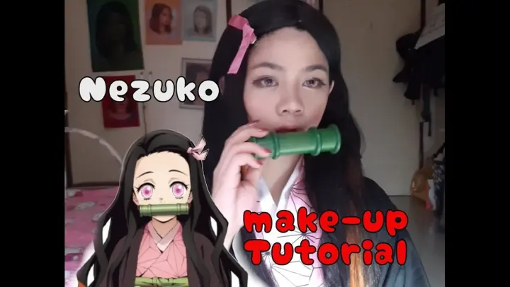 NEZUKO KAMADO make-up tutorial (kimetsu no yaiba cosplay)