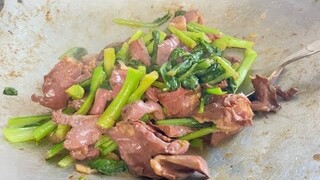 Tim heo xào cải ngọt đơn giản nhanh gọn/món ngon mỗi ngày/ẩm thực miền Tây việt nam/cách nấu ăn