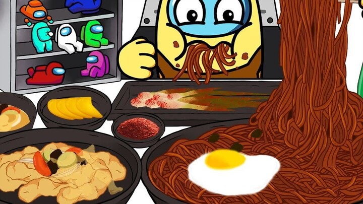 Game|AmongUs Game Animation: Yellow Is Eating Ramen