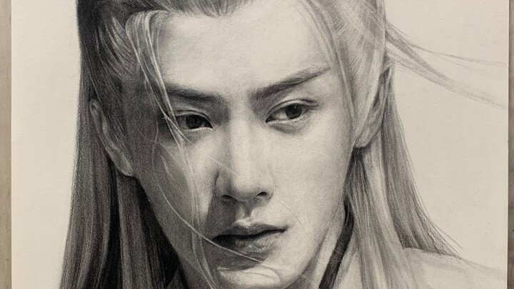 Proses melukis sketsa Xiangliu