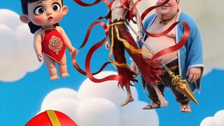 Taiyi Zhenren and Nezha!