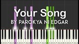 Your Song by Parokya ni Edgar synthesia piano tutorial with lyrics [free sheet music]