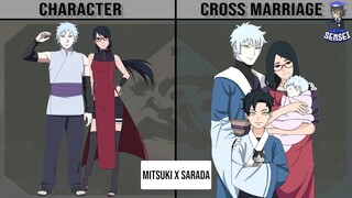 ALL COUPLE WITH DIFFERENT PERSON (CROSS MARRIAGE) | Naruto Boruto Data Comparison
