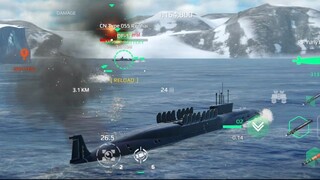 Modern Warships: RF YURIY DOLGORUKIY Submarine in action. online match