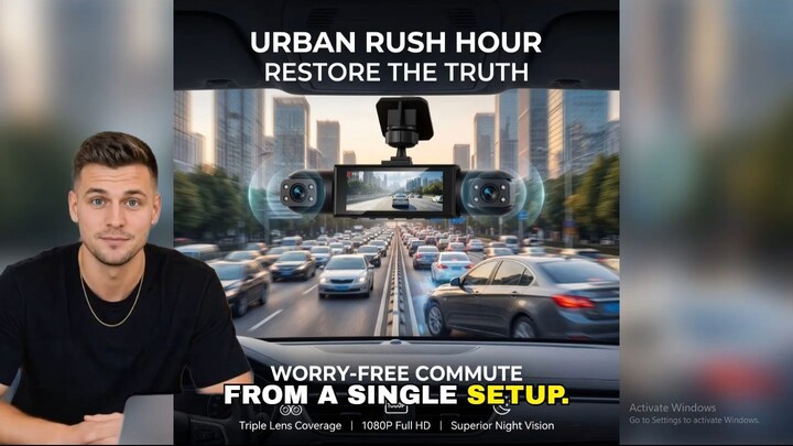 1080P+720P 34 Channel Dash Cam Review | Multi-Angle Recording & Full Surround Vi