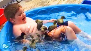 Funny Baby Playing With Water Make Your Day | TRY NOT TO LAUGH