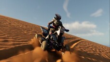 Quad Yamaha raptor 700 in Dakar Desert Rally. Del Amo Motorsports. Yamaha rally team
