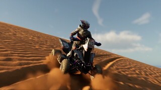 Quad Yamaha raptor 700 in Dakar Desert Rally. Del Amo Motorsports. Yamaha rally team